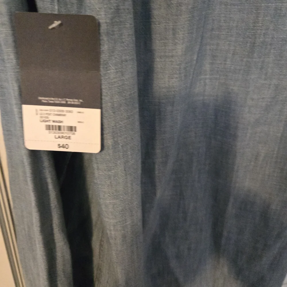 NWT ST JOHNS BAY Men’s Shirt Size L Blue Button Down Dress Casual Work Stylish - Picture 5 of 6